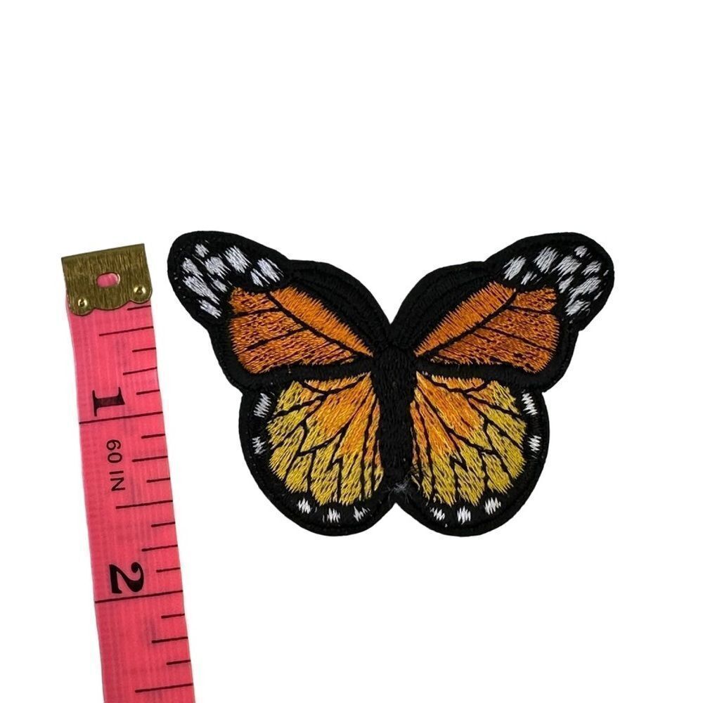 Orange Butterfly Embroidered Patch - Picture 2 of 4